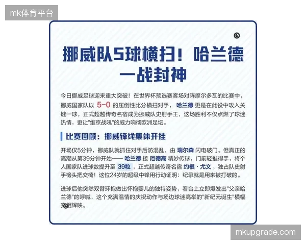 挪威队渴望在2026年世界杯上取得历史性突破，冲击队史最佳战绩。